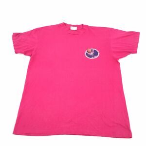 Vintage SS 1980s Challenger Space Shuttle Launch T-Shirt Size Large Adult Pink L